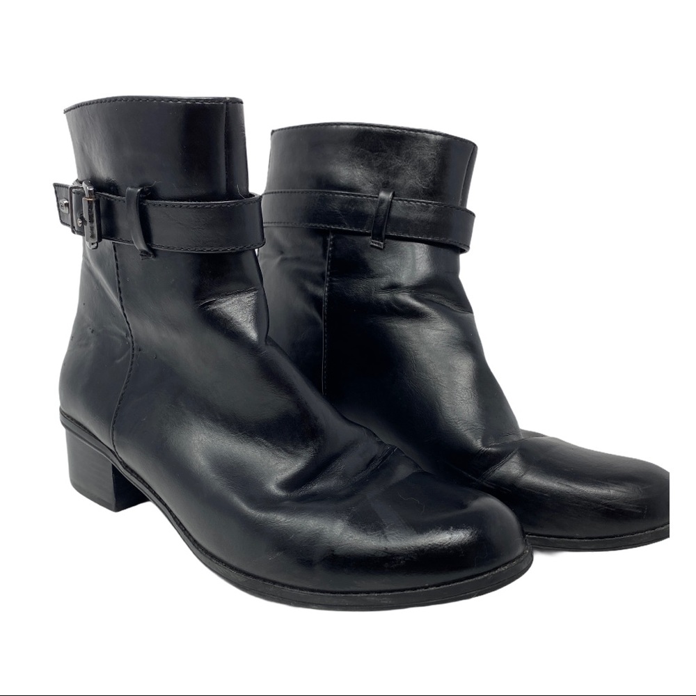Bandolino Black Leather Ankle Boots